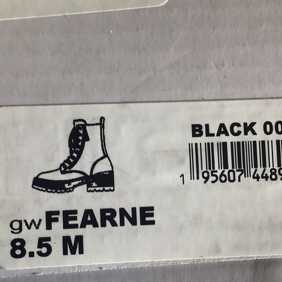 Guess Women’s Fearne Lug Sole Lace up Bootie Black Size 8-1/2 - Picture 7 of 7